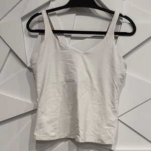lululemon athletica Cream V-Neck Tank with Thin Straps